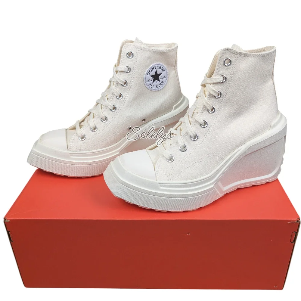 Converse Women’s High-Top Platform Sneakers in Off-White - Picture 4 of 8